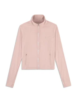 Delfina Contour Track Jacket- Pale Mauve