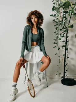 Delfina Skort- Brilliant White
