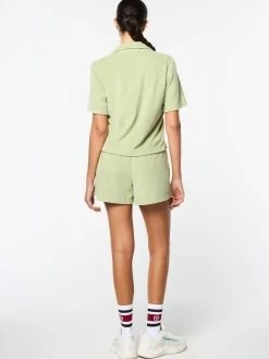 Edda Cropped Shirt- Reseda