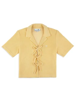 Edda Cropped Shirt- Straw