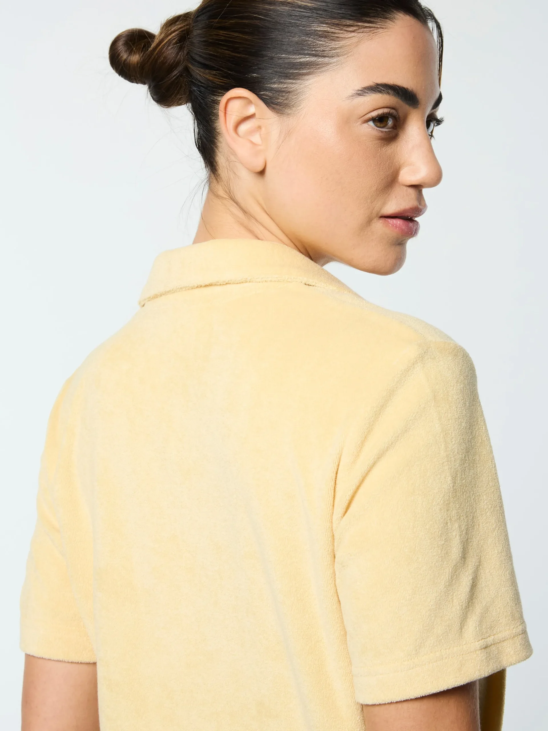 Edda Cropped Shirt- Straw