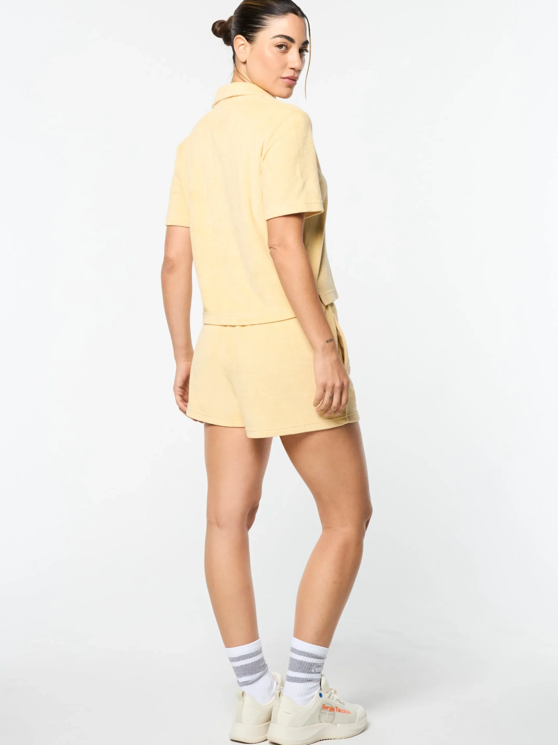 Edda Cropped Shirt- Straw
