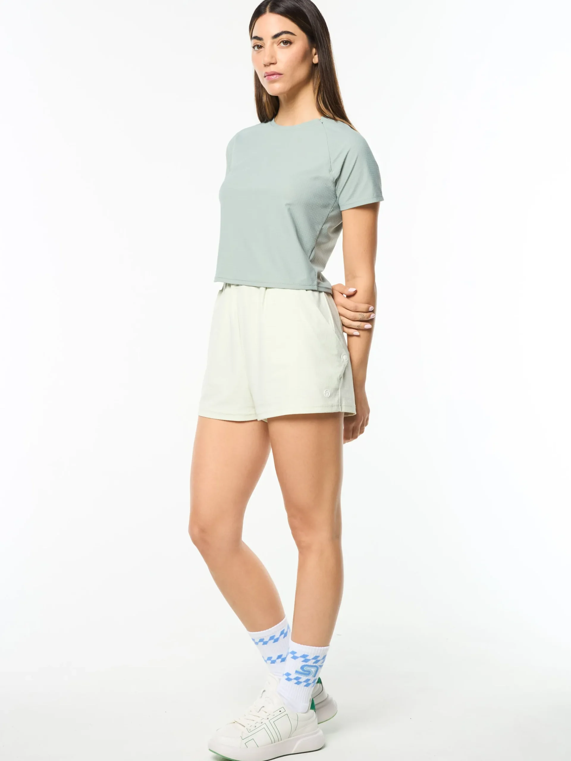 Eva Cropped Top- Slate Gray