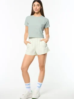 Eva Cropped Top- Slate Gray