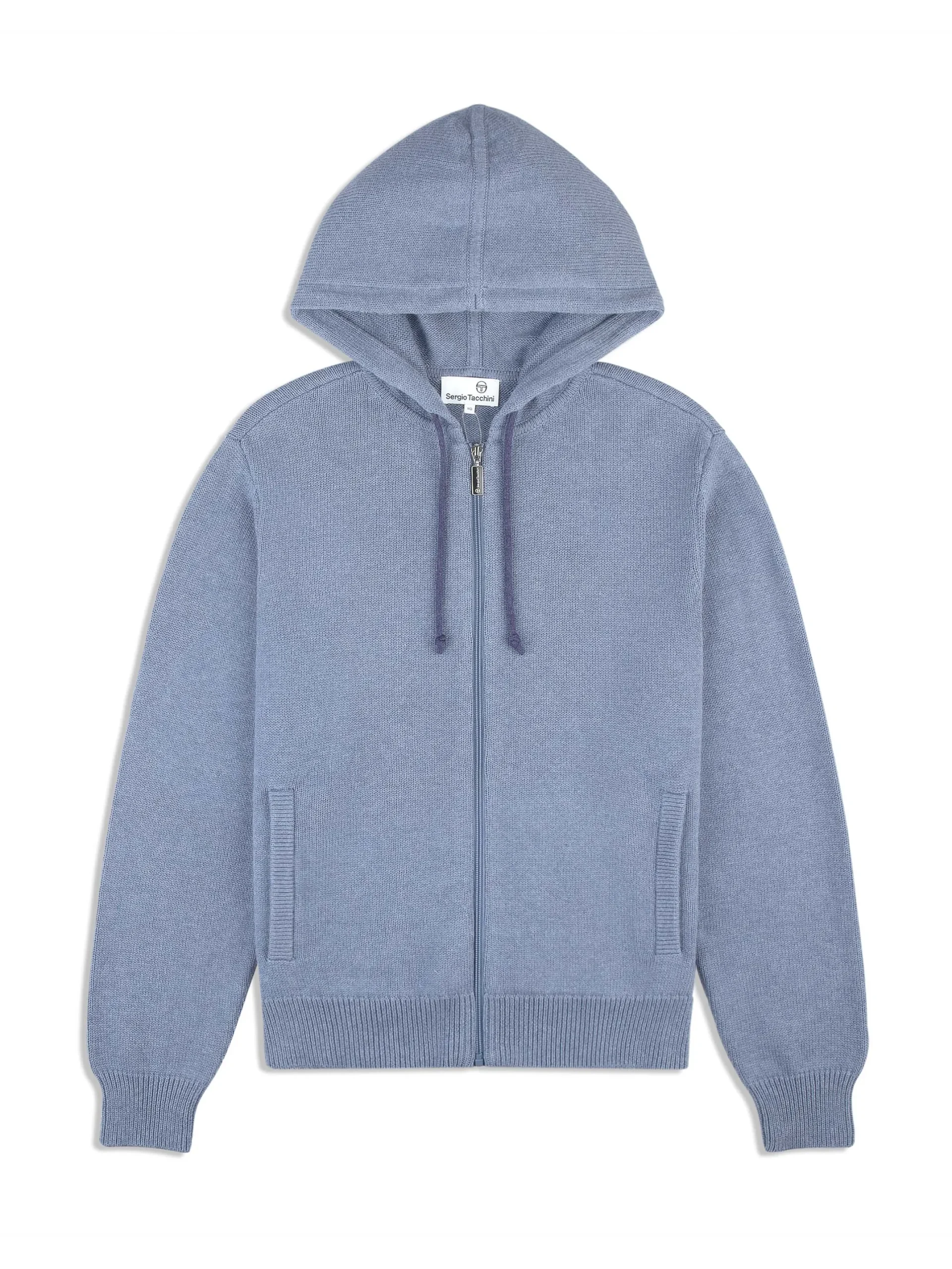 Fausto Knit Hoodie- Faded Denim