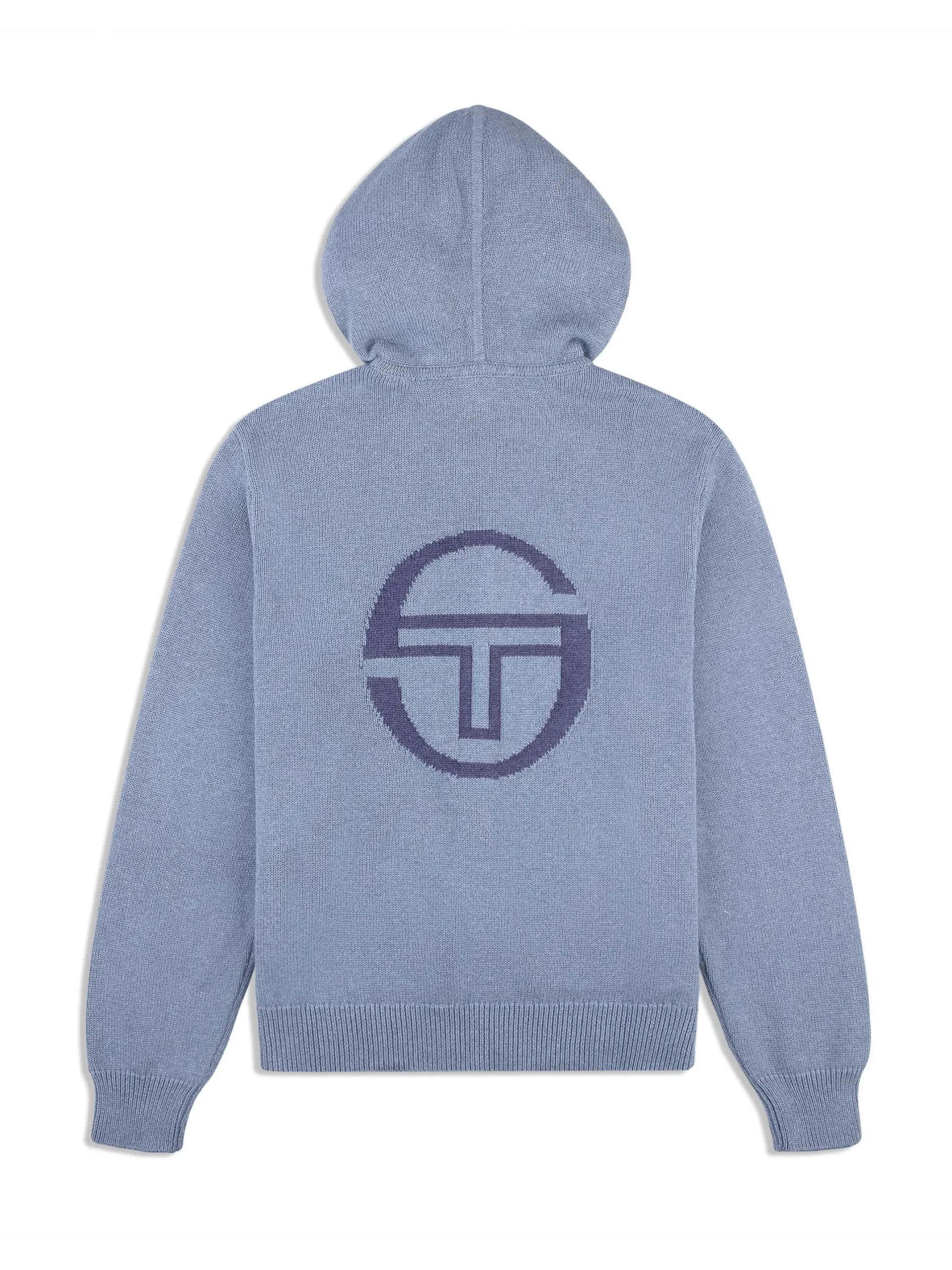 Fausto Knit Hoodie- Faded Denim