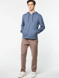 Fausto Knit Hoodie- Faded Denim