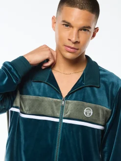 Forato Velour Track Jacket-Mediterranea