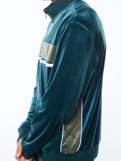 Forato Velour Track Jacket-Mediterranea