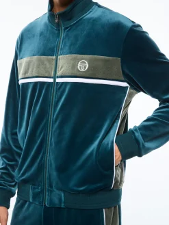 Forato Velour Track Jacket-Mediterranea