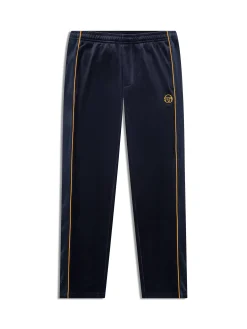 Forato Velour Track Pant-Maritime Blue