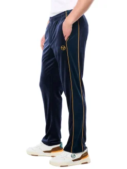 Forato Velour Track Pant-Maritime Blue