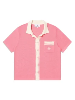 Fratelli Crochet Cabana Polo-Geranium Pink