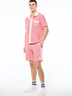 Fratelli Crochet Cabana Polo-Geranium Pink