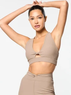 Giulia Sports Bra- Taupe Grey