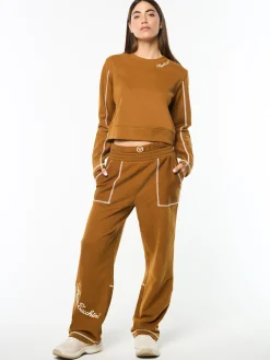 Greta Sweatpant- Bronze Brown