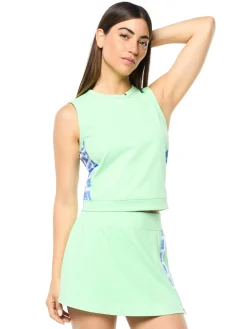Lara Cropped Top- Green Ash