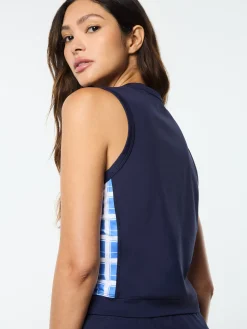 Lara Cropped Top- Maritime Blue