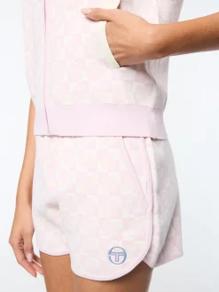 Leila Short Sleeve Track Jacket- Pale Mauve