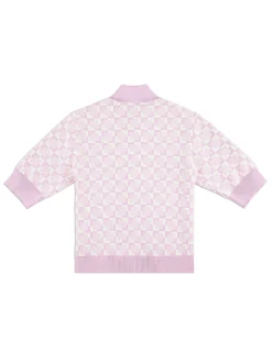 Leila Short Sleeve Track Jacket- Pale Mauve