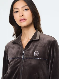 Leta Velour Jacket- Mulch