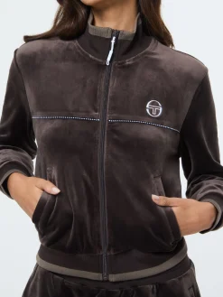 Leta Velour Jacket- Mulch