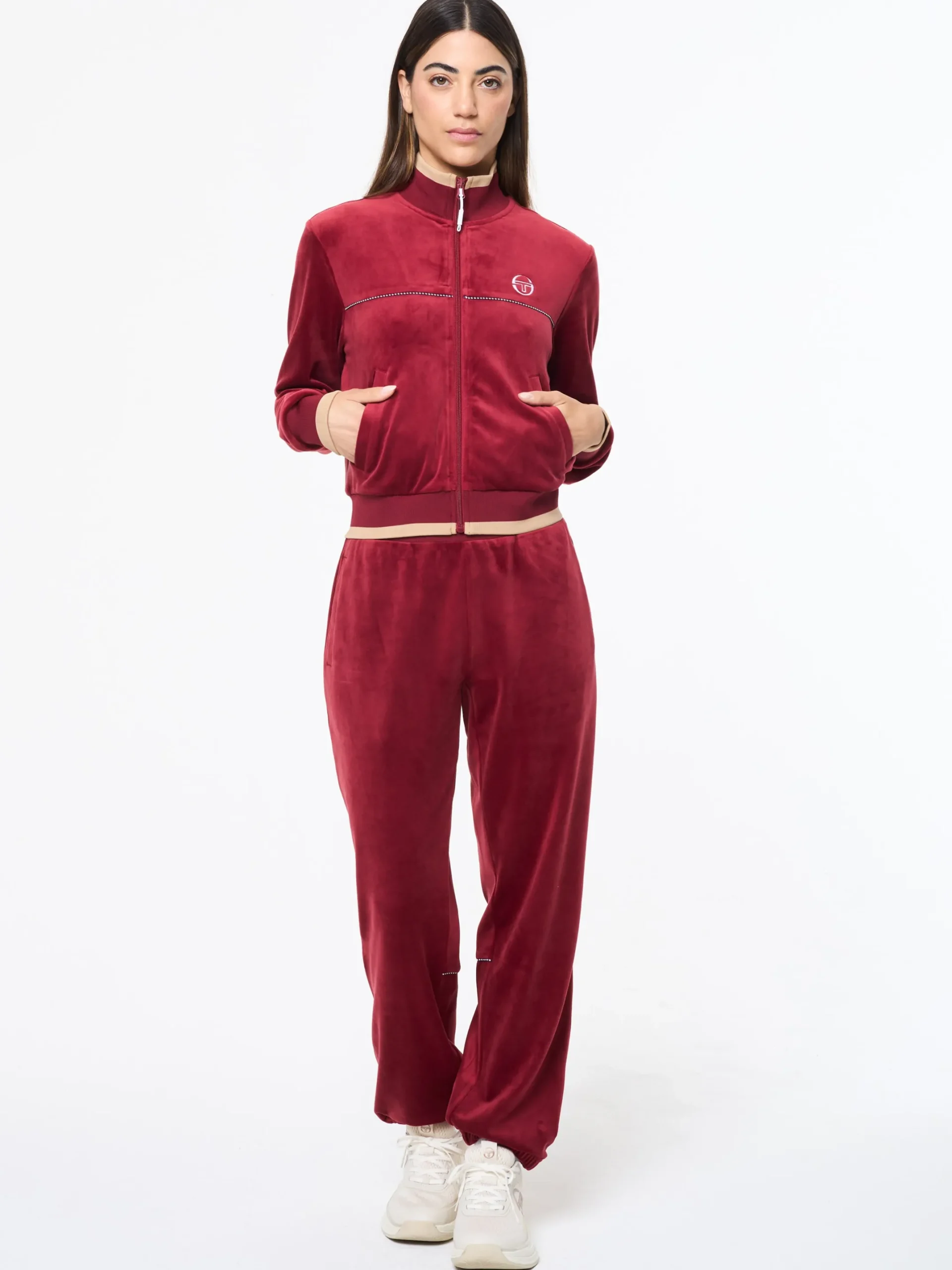 Leta Velour Jacket- Rhubarb