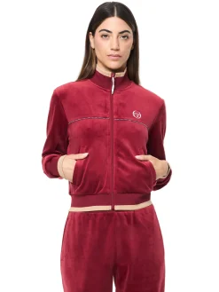 Leta Velour Jacket- Rhubarb