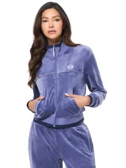 Leta Velour Jacket-Heron