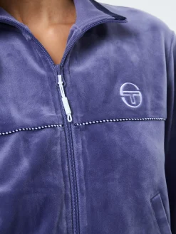 Leta Velour Jacket-Heron