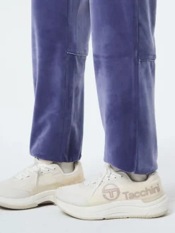 Leta Velour Pant- Heron