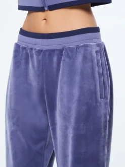 Leta Velour Pant- Heron
