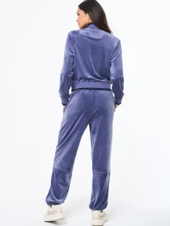 Leta Velour Pant- Heron