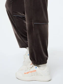 Leta Velour Pant- Mulch