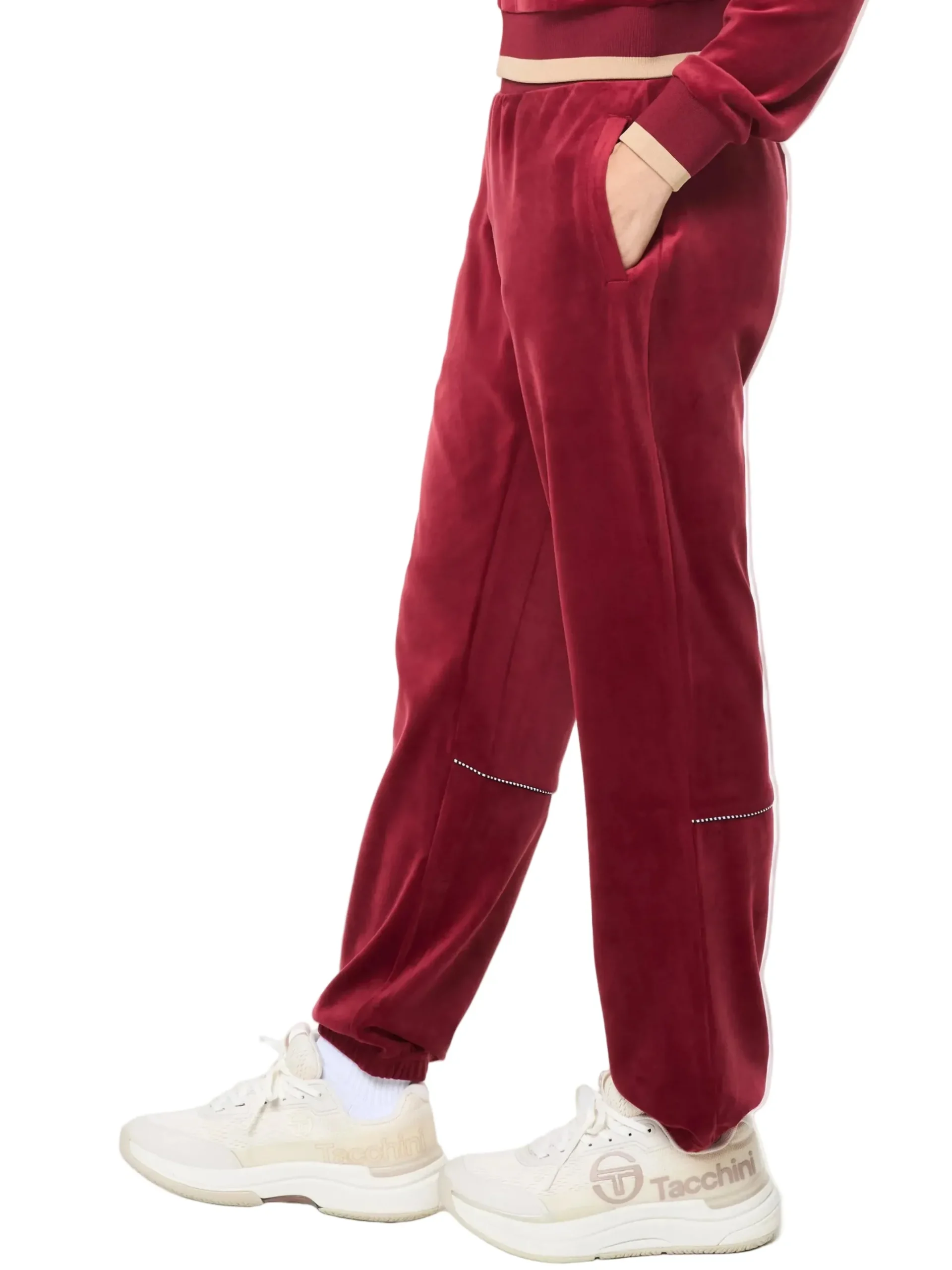 Leta Velour Pant- Rhubarb