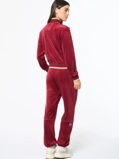 Leta Velour Pant- Rhubarb