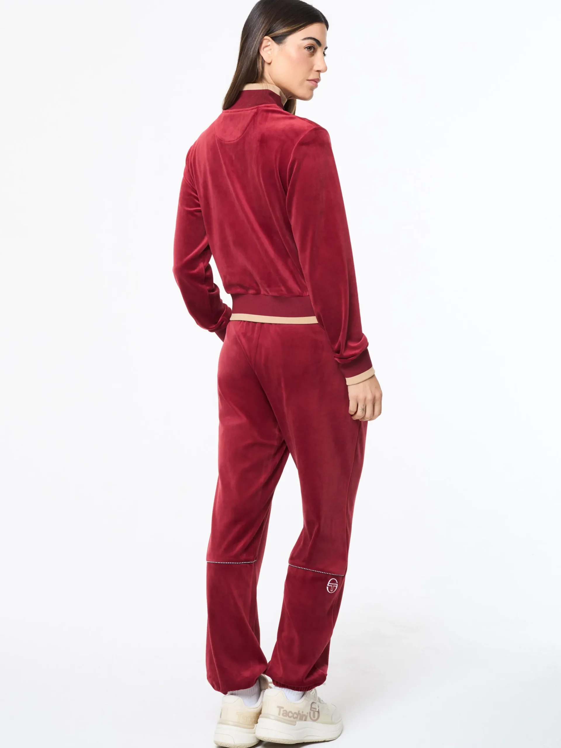 Leta Velour Pant- Rhubarb