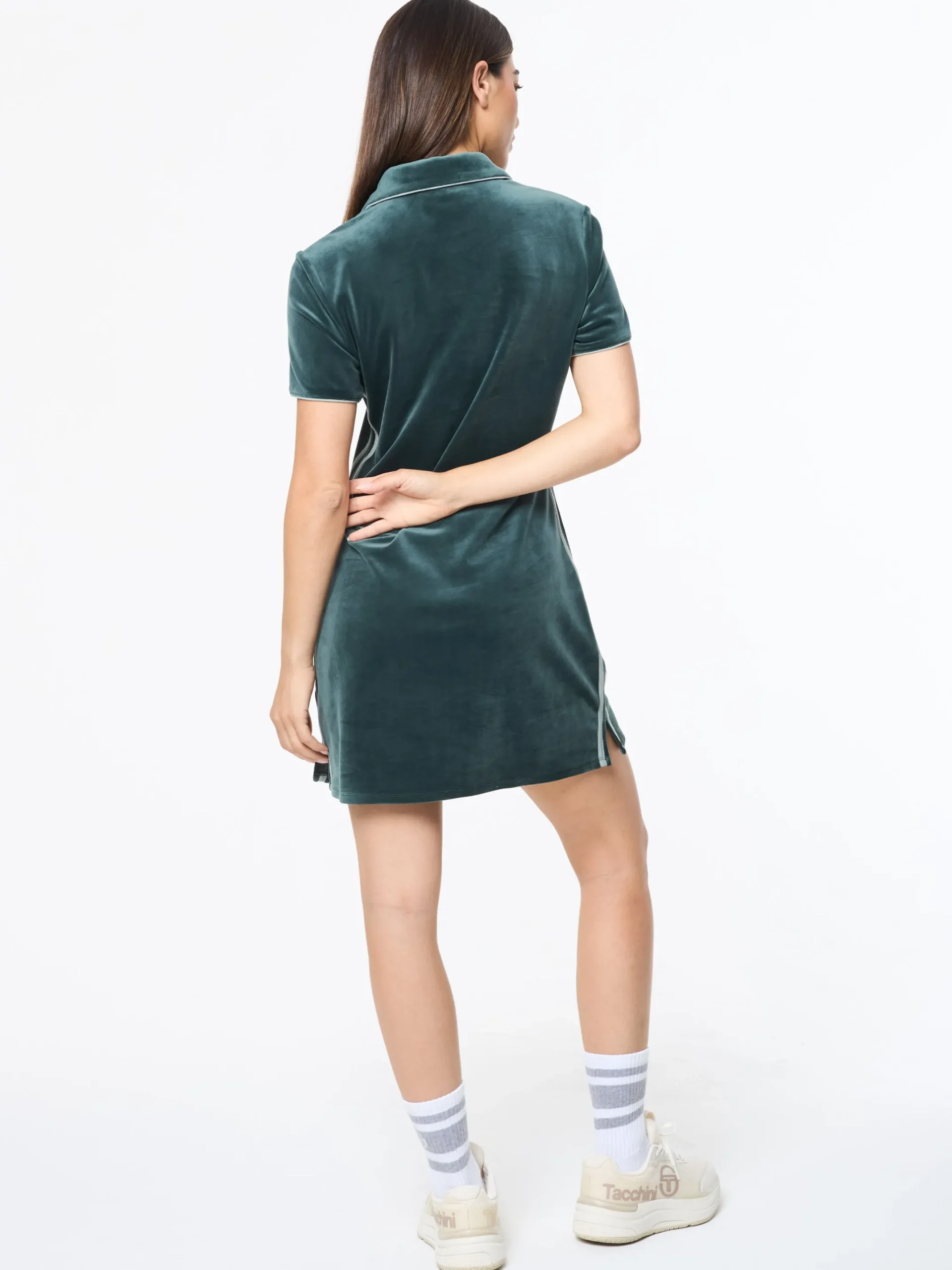 Lina Velour Dress- Green Gables