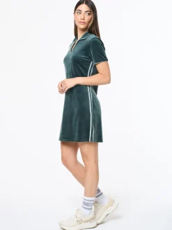 Lina Velour Dress- Green Gables