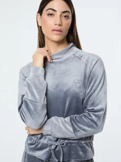 Lina Velour Top- Quiet Shade