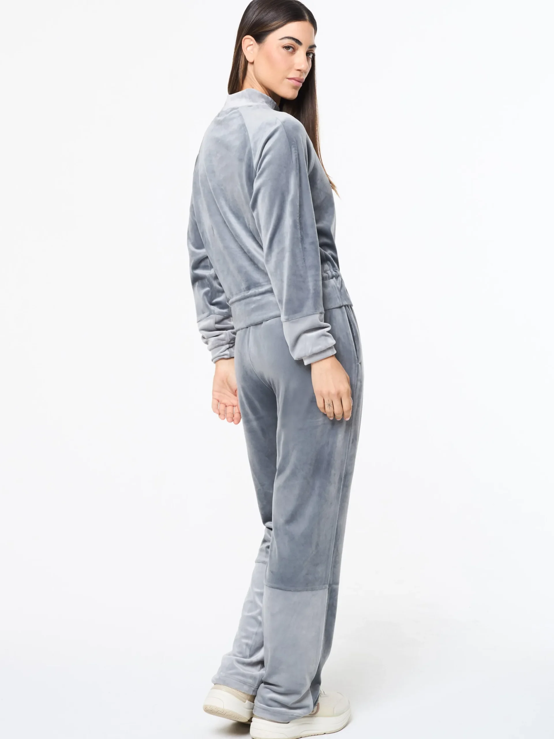 Lina Velour Top- Quiet Shade