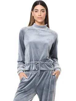 Lina Velour Top- Quiet Shade