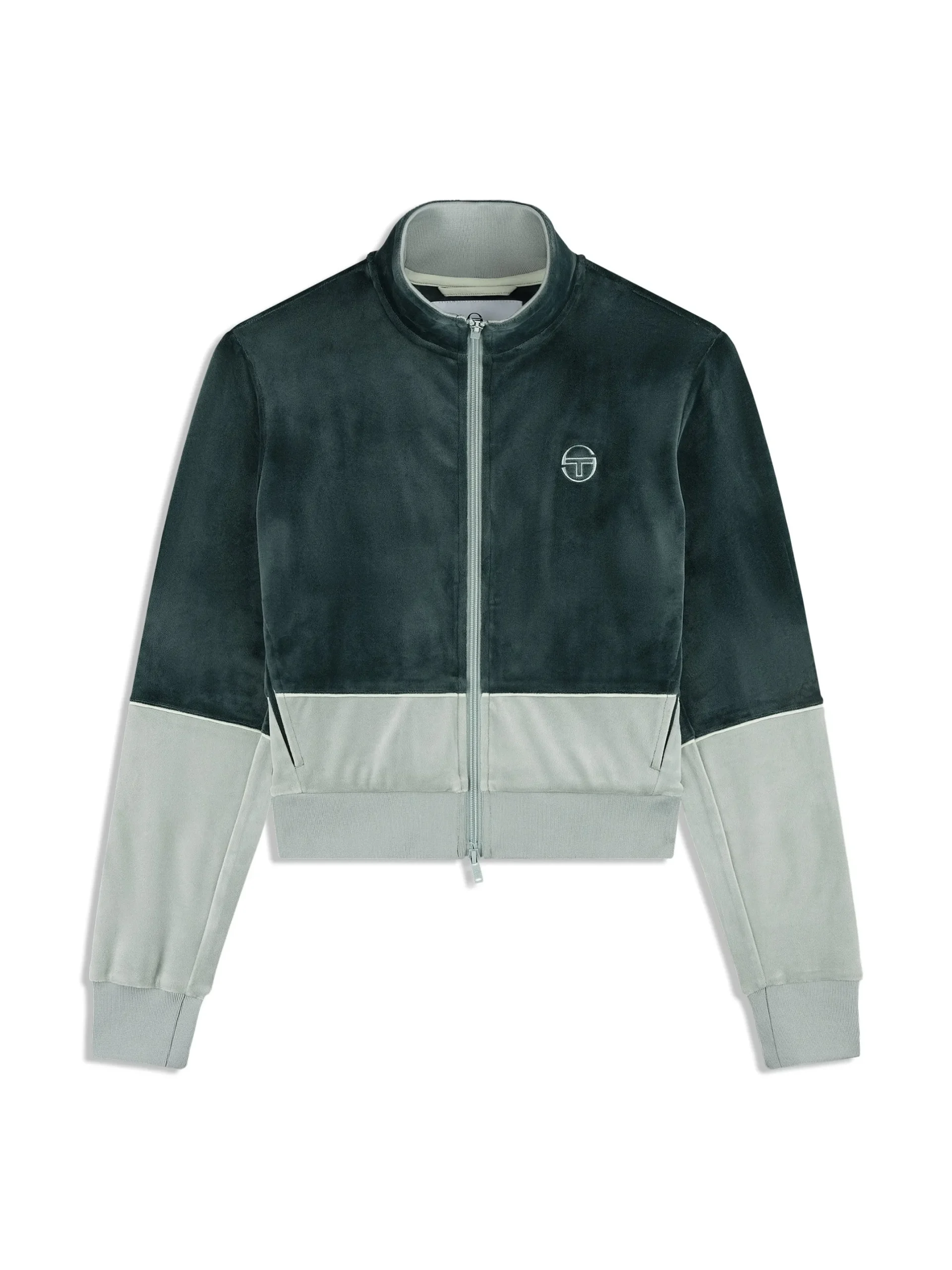 Lina Velour Track Jacket- Green Gables