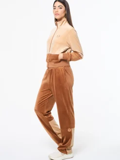 Lina Velour Track Jacket- Candied Ginger