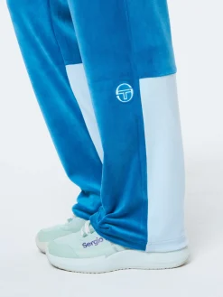 Lina Velour Track Pant- Baby Blue