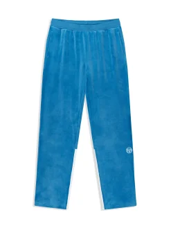 Lina Velour Track Pant- Baby Blue