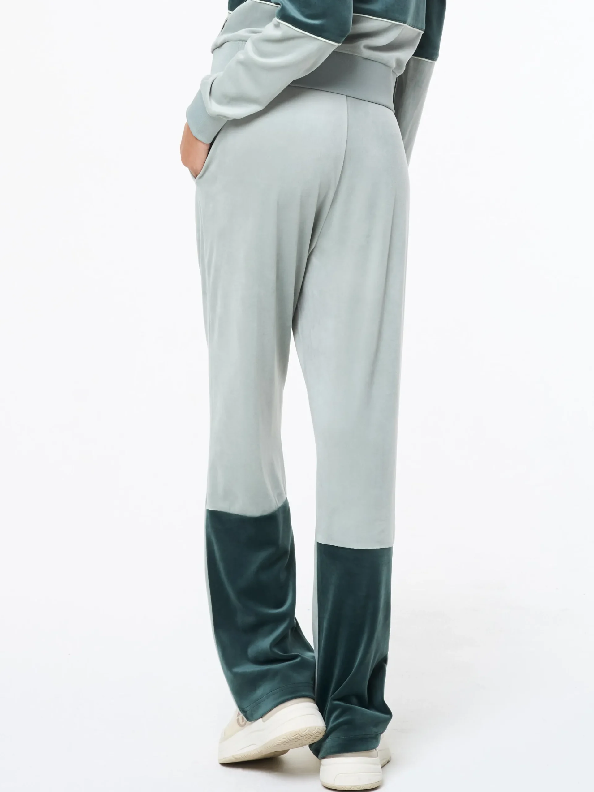 Lina Velour Track Pant- Green Gables