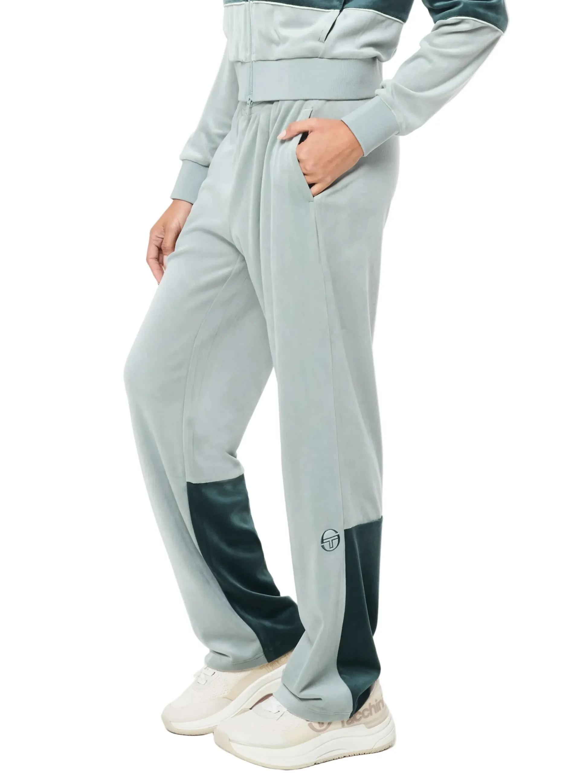 Lina Velour Track Pant- Green Gables