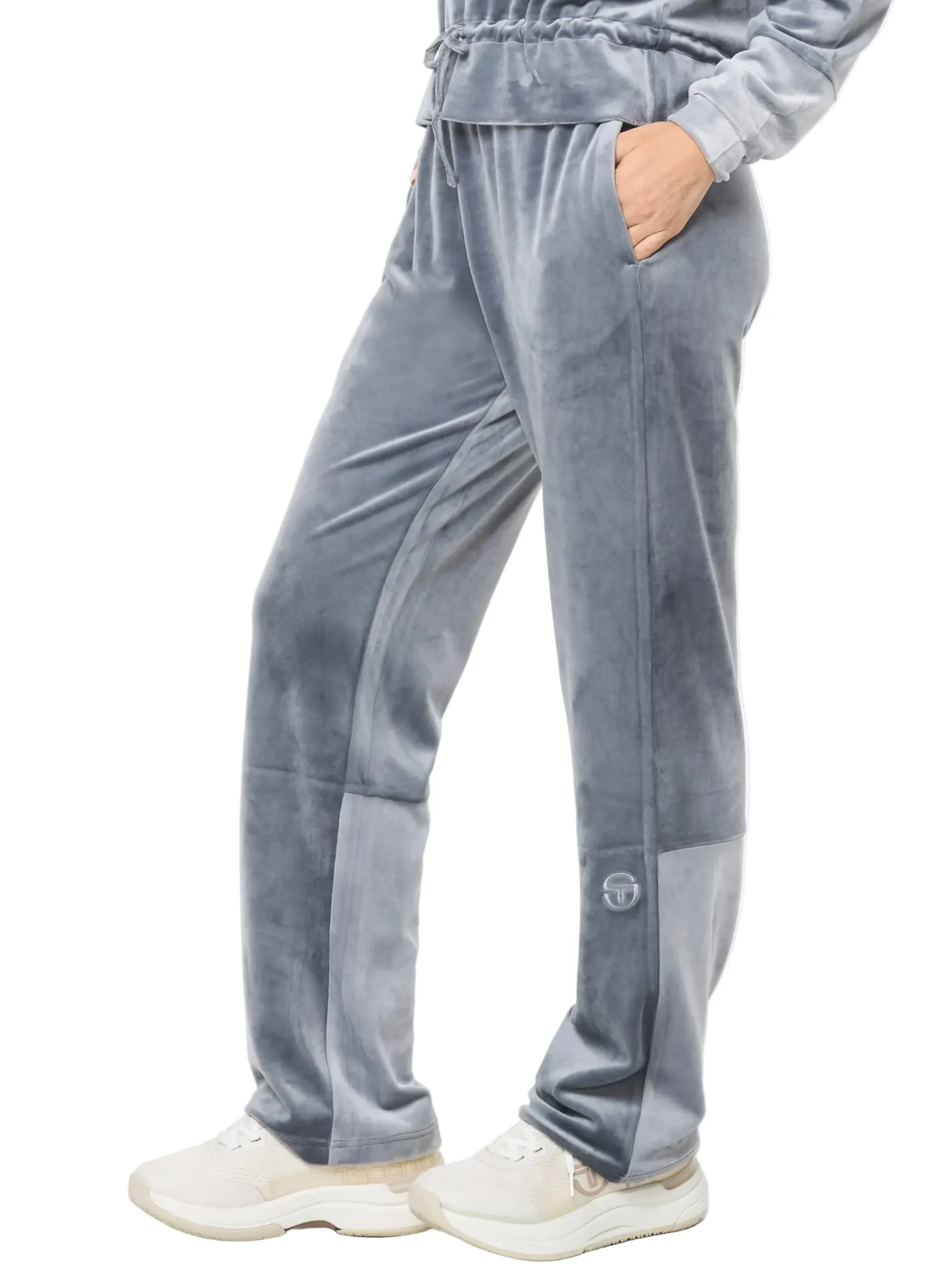 Lina Velour Track Pant- Quiet Shade