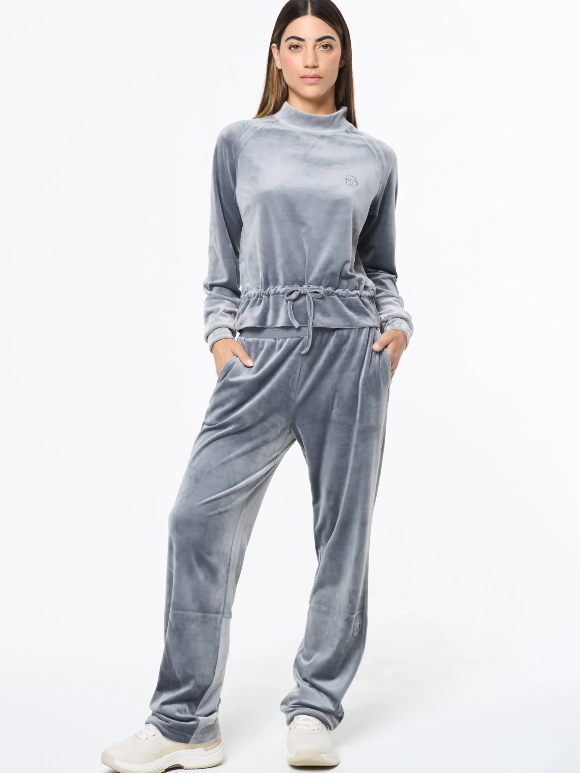 Lina Velour Track Pant- Quiet Shade